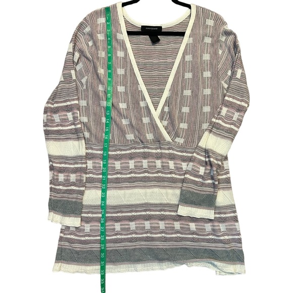 ASHLEY STEWART Long Sleeve Surplice Tunic Sweater 18/20 - Picture 10 of 10